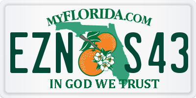 FL license plate EZNS43