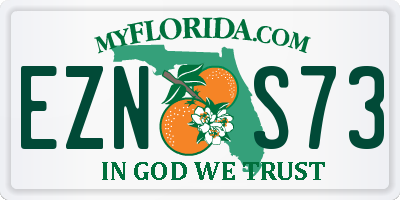 FL license plate EZNS73