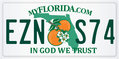 FL license plate EZNS74