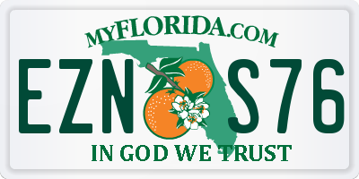 FL license plate EZNS76