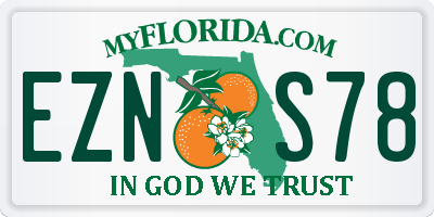 FL license plate EZNS78