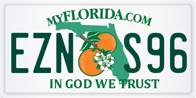 FL license plate EZNS96