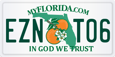 FL license plate EZNT06