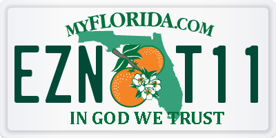 FL license plate EZNT11