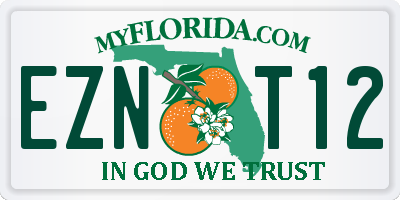 FL license plate EZNT12