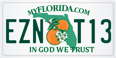 FL license plate EZNT13