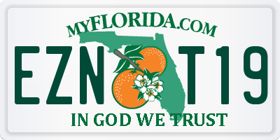 FL license plate EZNT19