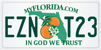 FL license plate EZNT23