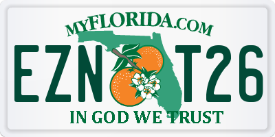 FL license plate EZNT26