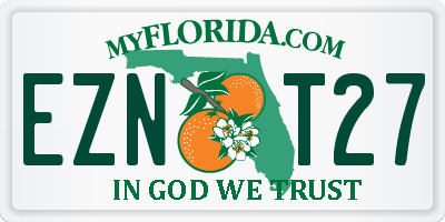 FL license plate EZNT27