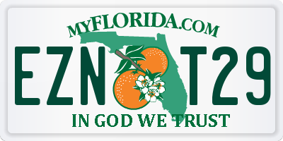 FL license plate EZNT29