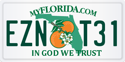 FL license plate EZNT31