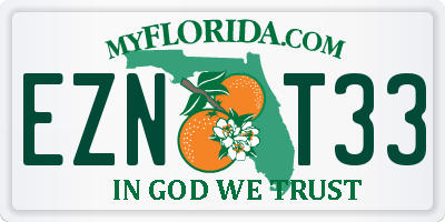 FL license plate EZNT33