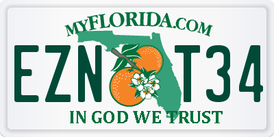 FL license plate EZNT34