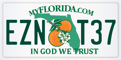 FL license plate EZNT37