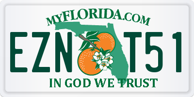 FL license plate EZNT51