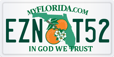 FL license plate EZNT52