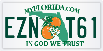 FL license plate EZNT61