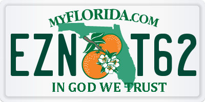 FL license plate EZNT62