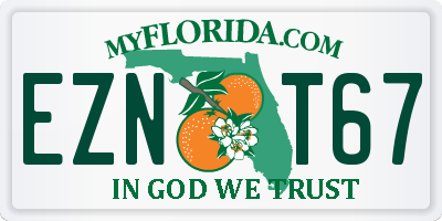 FL license plate EZNT67