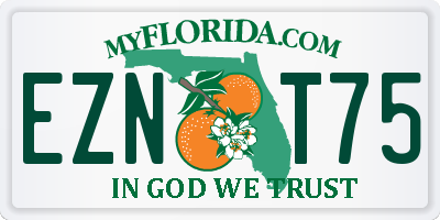 FL license plate EZNT75