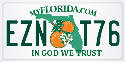 FL license plate EZNT76