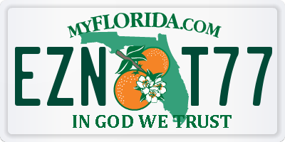 FL license plate EZNT77