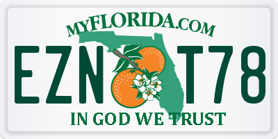 FL license plate EZNT78