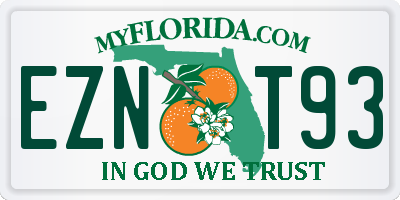 FL license plate EZNT93