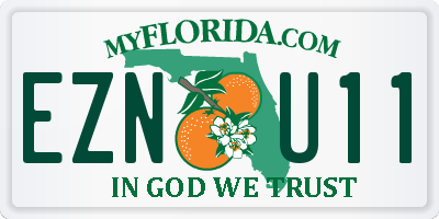 FL license plate EZNU11