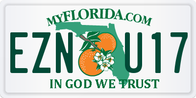 FL license plate EZNU17