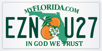 FL license plate EZNU27