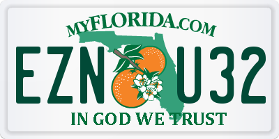 FL license plate EZNU32