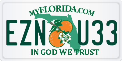 FL license plate EZNU33