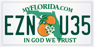 FL license plate EZNU35