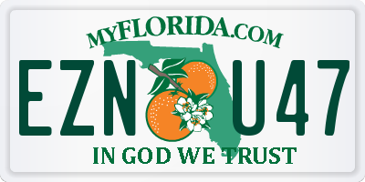 FL license plate EZNU47