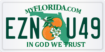 FL license plate EZNU49