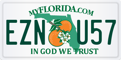 FL license plate EZNU57