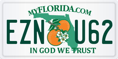 FL license plate EZNU62