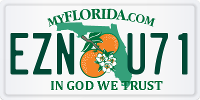 FL license plate EZNU71