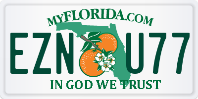 FL license plate EZNU77