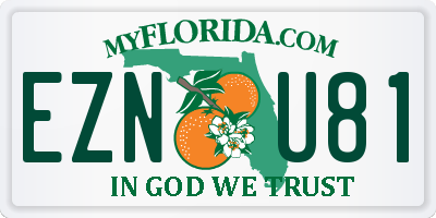 FL license plate EZNU81