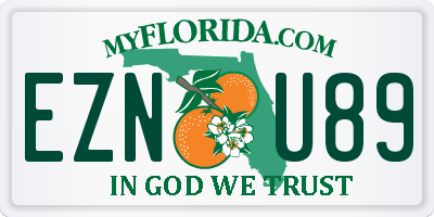 FL license plate EZNU89