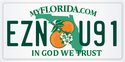 FL license plate EZNU91