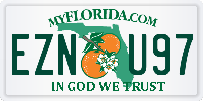 FL license plate EZNU97