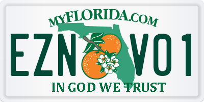 FL license plate EZNV01