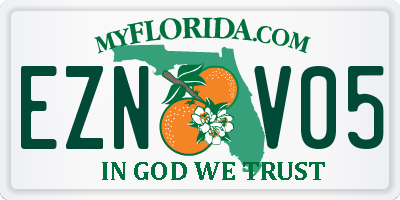 FL license plate EZNV05