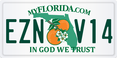 FL license plate EZNV14