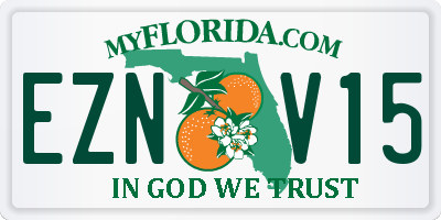 FL license plate EZNV15