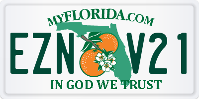 FL license plate EZNV21